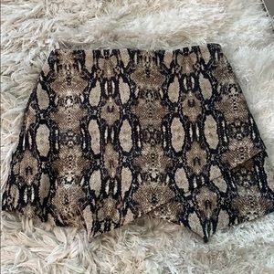 Snake print skort